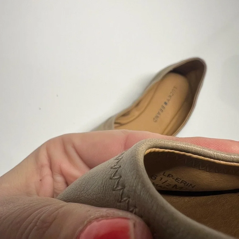 Lucky Brand Erin Women's Size 6.5 EU 37 Brown Ballet‎ Flats Shoes